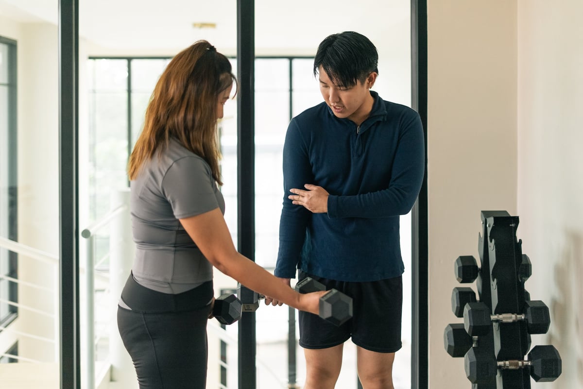 Assessing an athlete during a loaded movement in the gym